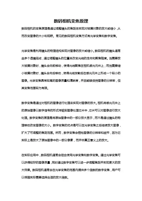 数码相机变焦原理