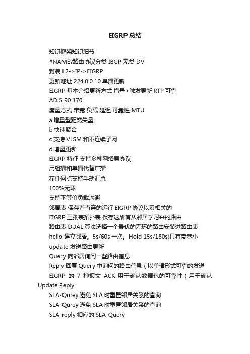 EIGRP总结