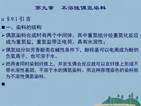 不溶性偶氮染料(共35张PPT)