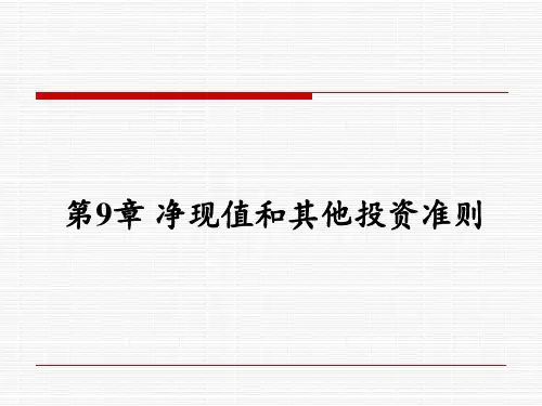 第9章-净现值和其他投资准则(下)