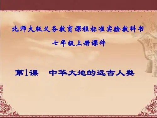 中华大地的远古人类PPT课件13 北师大版