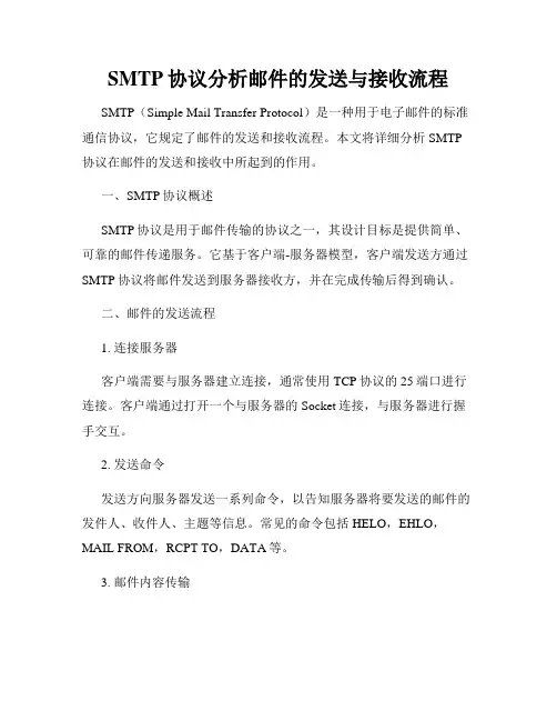 SMTP协议分析邮件的发送与接收流程
