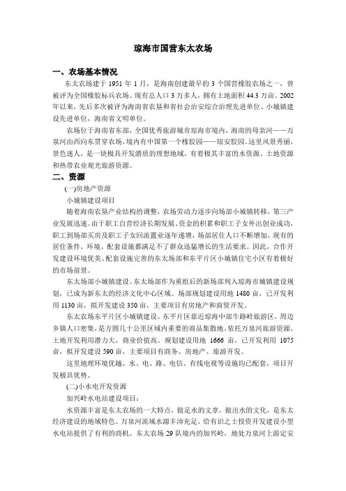 琼海市国营东太农场