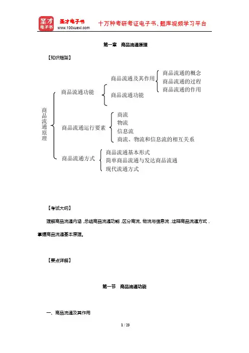 经济师《商业经济专业知识与实务(中级)》章节题库详解(商品流通原理)【圣才出品】