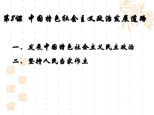 中国特色社会主义政治发展道路