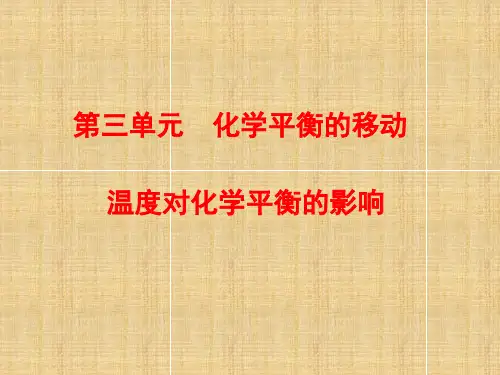 温度变化对化学平衡的影响课件