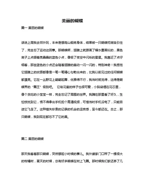 作文《美丽的蝴蝶》