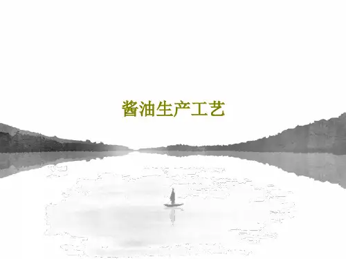酱油生产工艺106页PPT