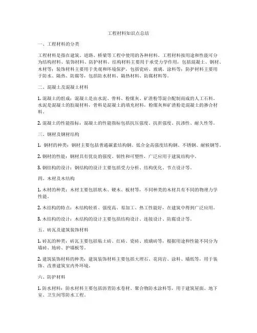 工程材料知识点总结