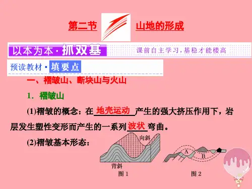 高中地理第四章地表形态的塑造第二节山地的形成优质公开课获奖课件
