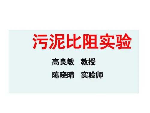 污泥比阻---2017