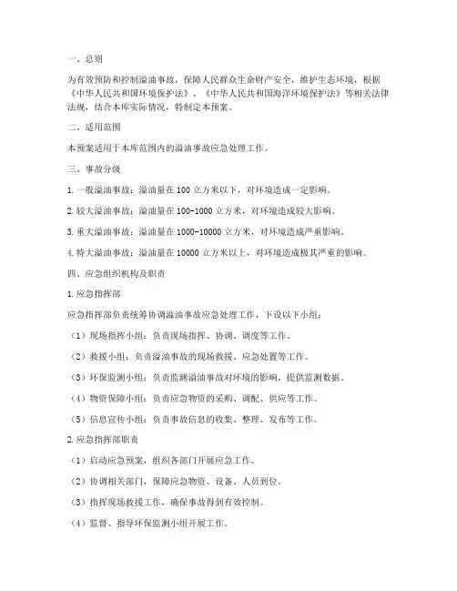 溢油库应急预案