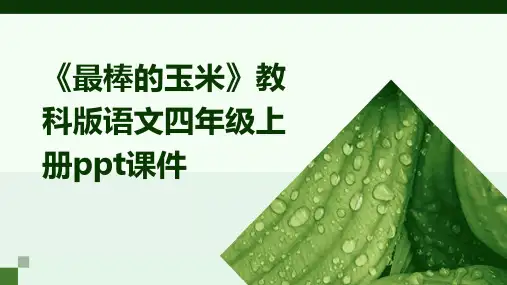 《最棒的玉米》教科版语文四年级上册课件