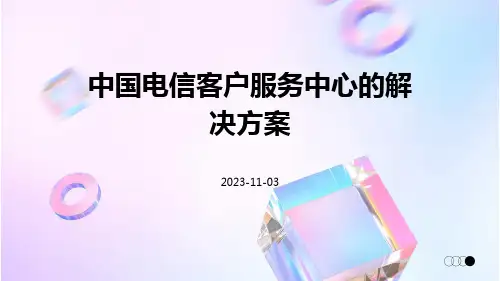 中国电信客户服务中心的解决方案