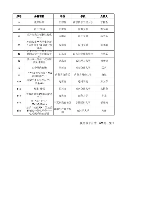 首届中国互联网+获奖名单改