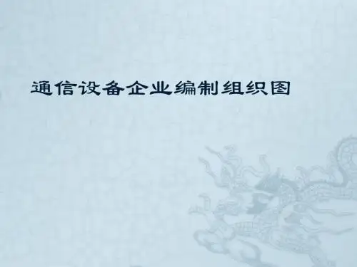 制造企业编制组织图