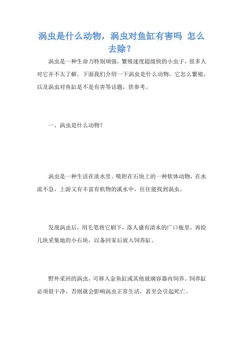 涡虫是什么动物,涡虫对鱼缸有害吗 怎么去除？