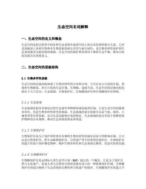 生态空间名词解释
