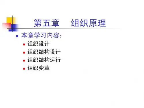 管理学原理 05组织原理
