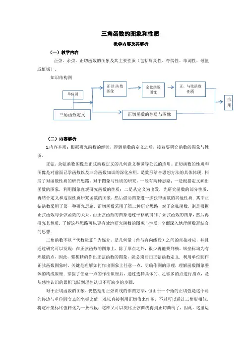 【教案】三角函数的图象与性质单元教学设计必修第一册