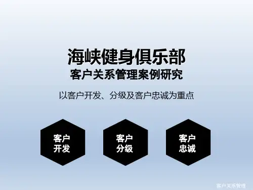 客户关系管理综合：健身俱乐部