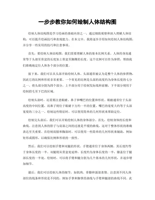 一步步教你如何绘制人体结构图