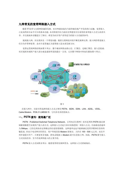 九种常见的宽带网络接入方式