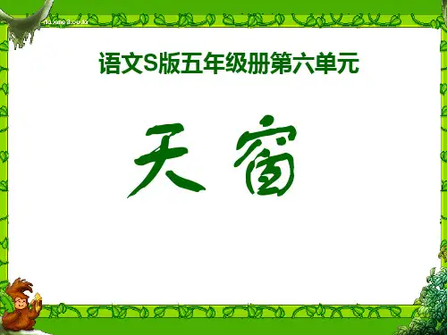 S版五年级语文上册《天窗》PPT课件(2篇)