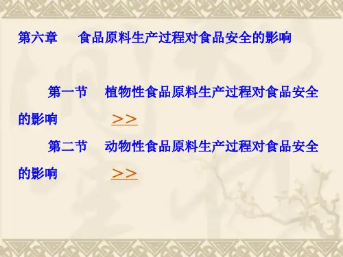 第六章食品原料生产过程对食品安全的影响