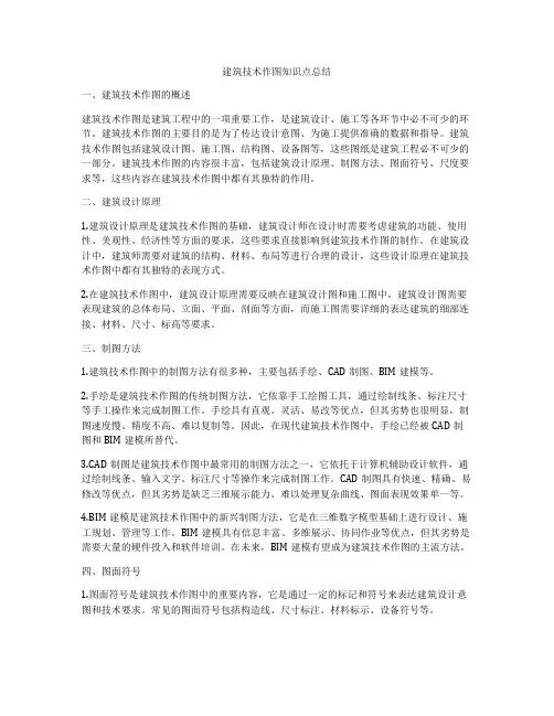 建筑技术作图知识点总结