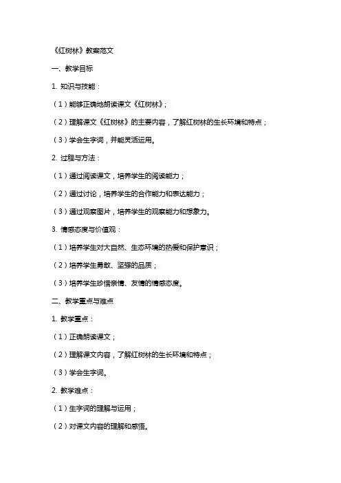 课文《红树林》教案范文