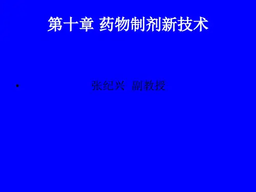 药物制剂新技术  ppt课件