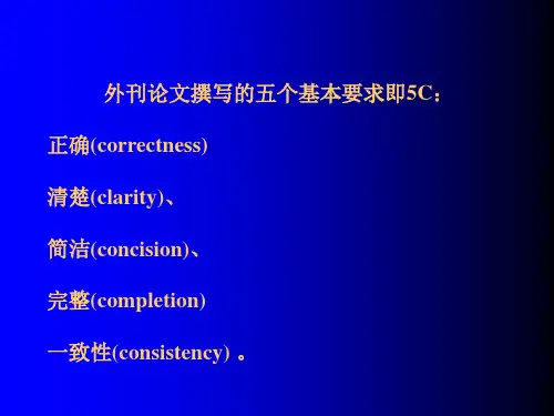 SCI投稿要求