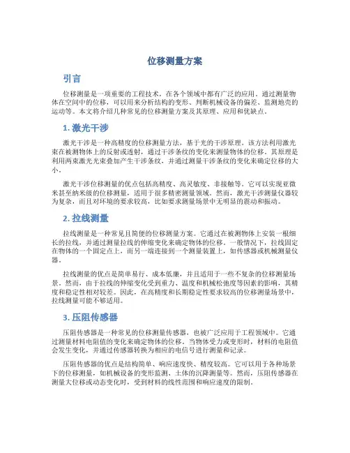位移测量方案