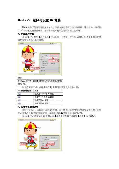flash cs5  选择与设置IK骨骼