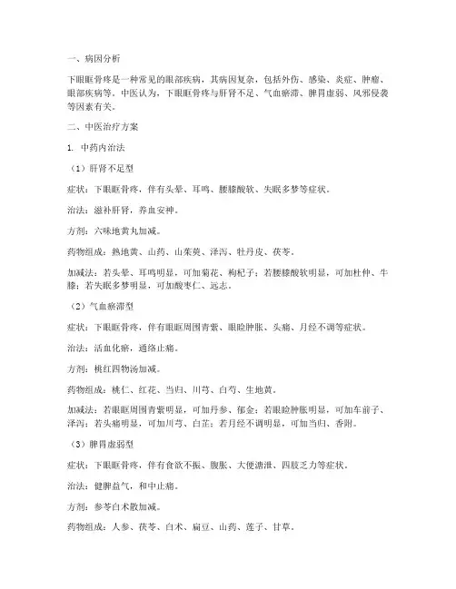 下眼眶骨疼中医治疗方案
