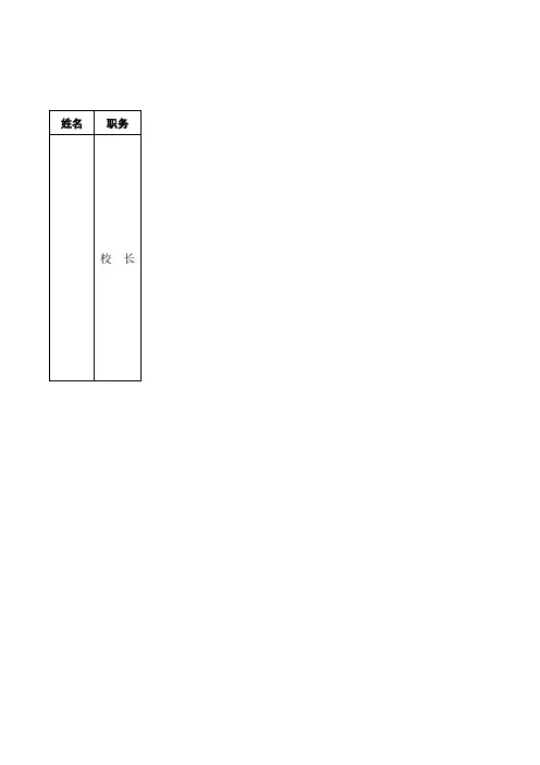 小学行政人员职责一览表