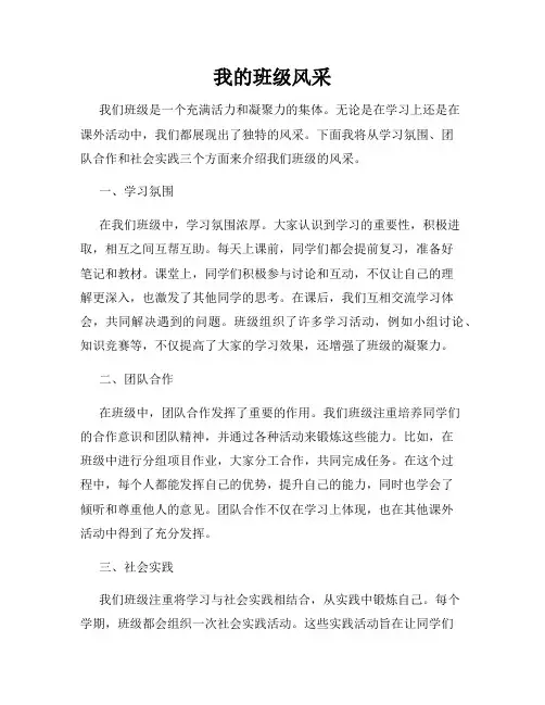 我的班级风采
