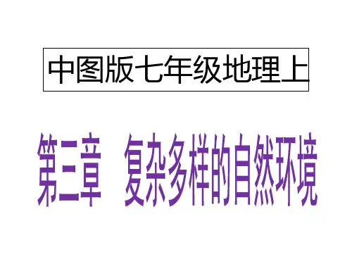 中图版七年级地理上 3.1《中国的地势与地形》课件(第3课时)