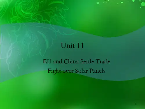 英文报刊国际商务阅读(第三版)Unit 11 EU and China Settle Trade