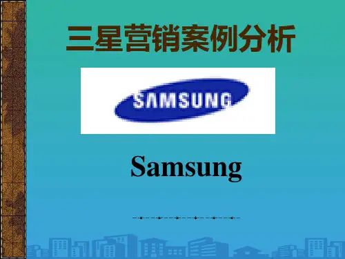 三星营销案例解析(ppt 18页)