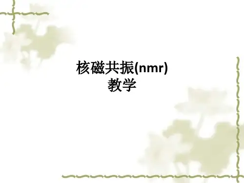 核磁共振(nmr)ppt课件
