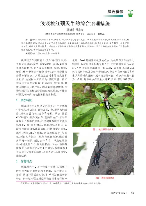 浅谈桃红颈天牛的综合治理措施