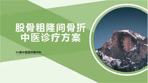 中医优势病种——股骨粗隆间骨折中医诊疗方案