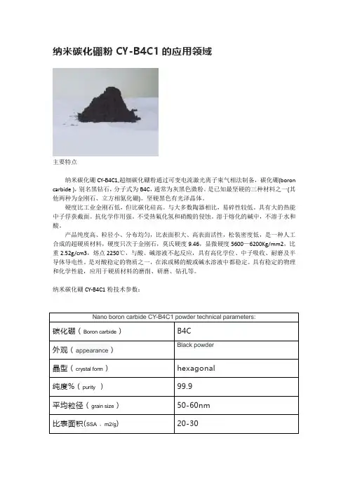 纳米碳化硼粉