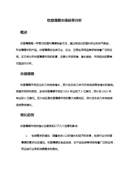 2024年吹塑薄膜市场前景分析