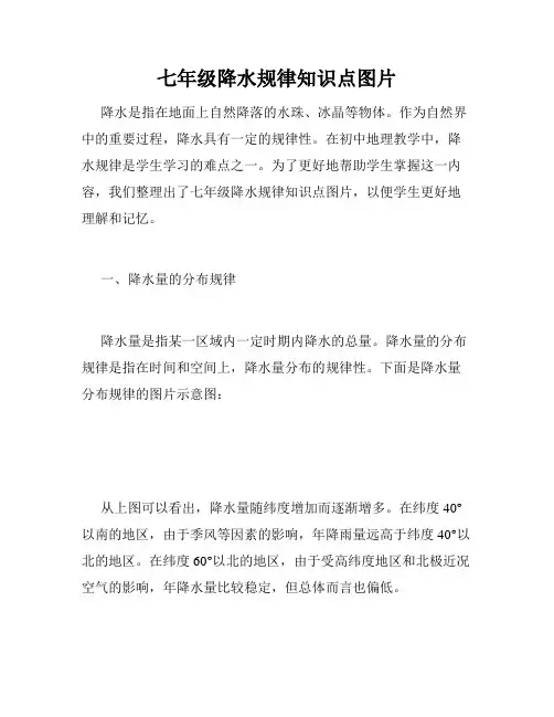 七年级降水规律知识点图片