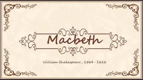 Macbeth 麦克白