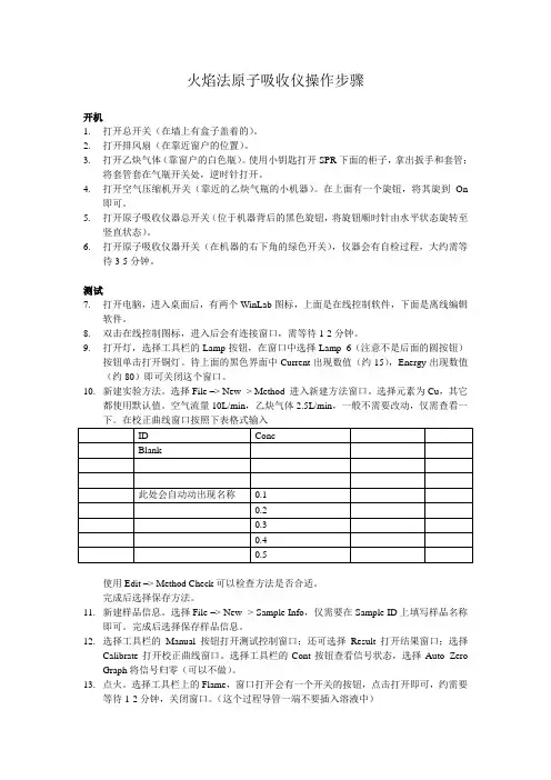 PerkinElmer  PinAAcle 900T原子吸收仪操作步骤