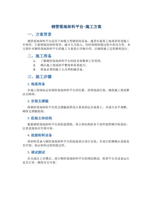 钢管落地卸料平台--施工方案